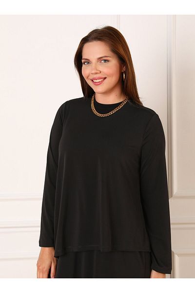 ALİA Plus Size Suit Look Comfortable Dress - Black - Alia