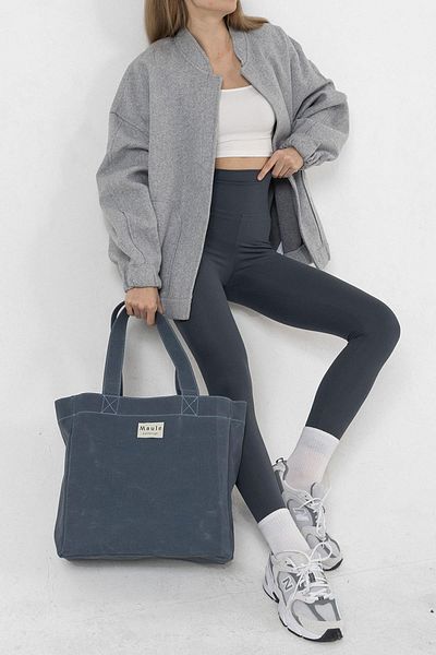 Maule Medium Waxed Canvas - 100% Cotton Women's Shoulder Tote Bag