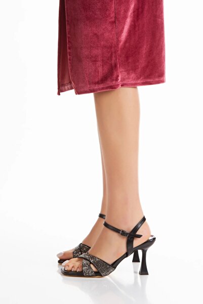 MFT AYAKKABI Black Stone Women's Evening Shoes