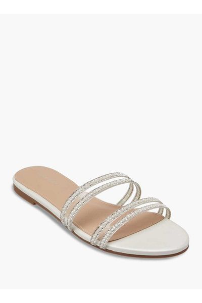 Flora Bella by Shoexpress Flora Bella Embellished Slip-On Sandals