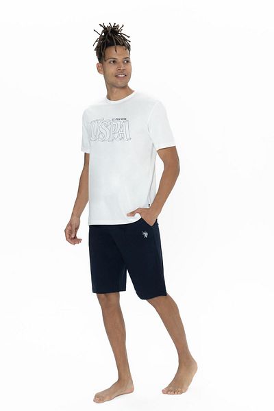 U.S. Polo Assn. U.S. Polo Men's 100% Cotton T-Shirt Pajamas and Shorts Set