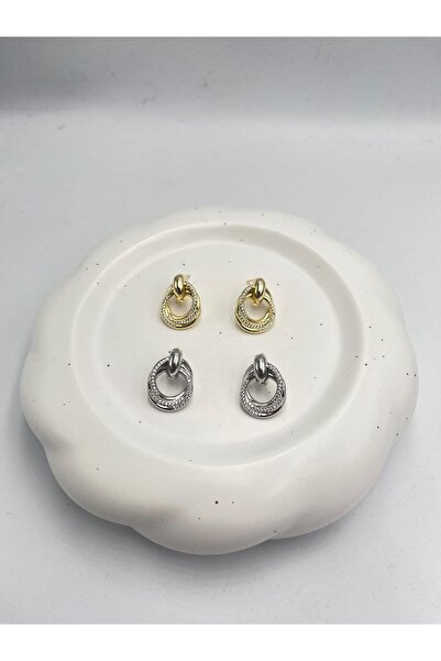 MyladyAccessoriess Burgu Detay Minimal Küpe (Çelik) Gold