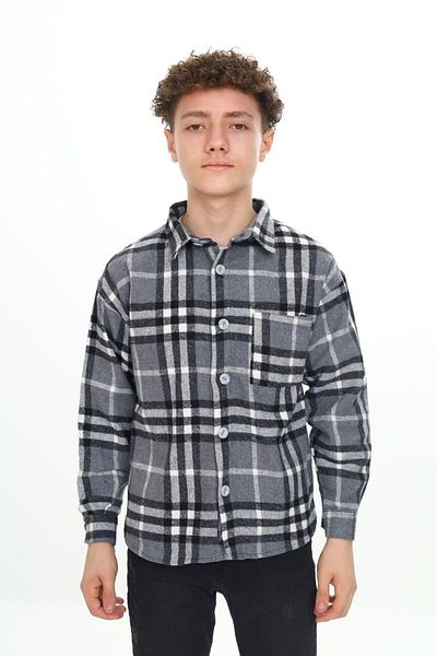 Pi Pengai Cămașă de lumberjack cu model în carouri pentru băiat P2001