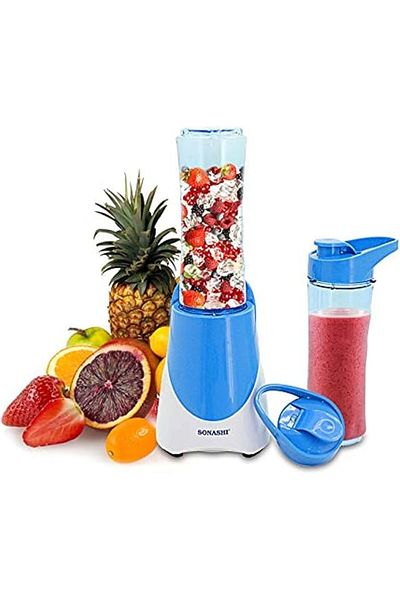 sonashi Sports Blender | 300W, 2x600ML BPA-Free Bottles, 1-Touch Operation, Overheat Protection