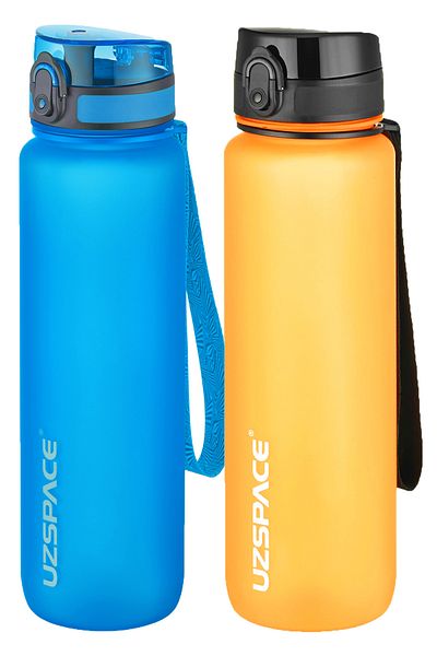 Uzspace FiftyFifty Set of 2 1000ml 1 Liter Tritan Water Bottle
