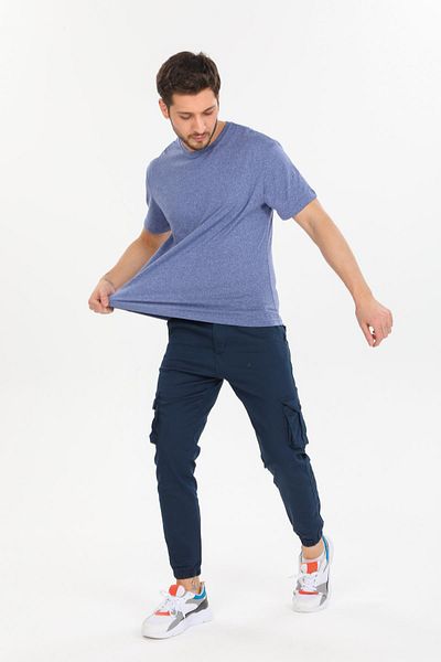 Domoda Indigo Oversize Fit Βαμβακερό κοντό μανίκι Basic Unisex Γυναικείο Unisex T-shirt