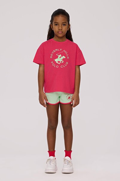 Beverly Hills Polo Club Kız Çocuk Pembe Tshirt