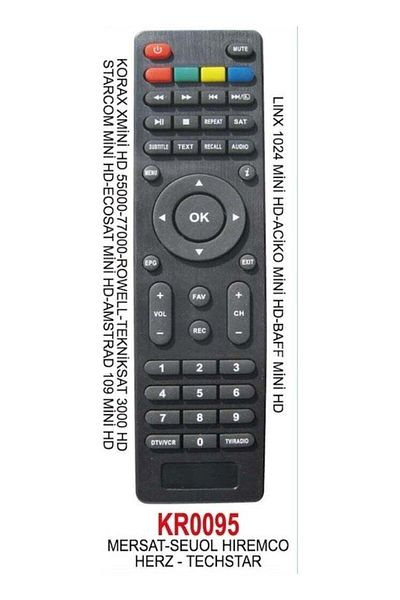erorex Satellite Remote Hıremco Mersat Satellite Remote KR0095