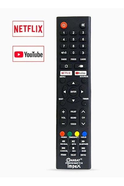 erorex Universal Replacement Remote Control for Dansat and Impex Lcd Led Smart Tv