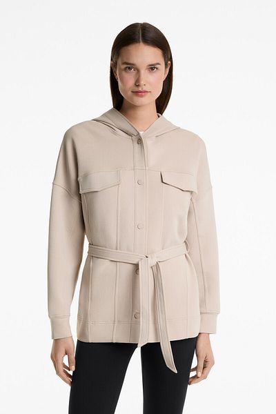 Oysho Cotton blend belted jacket