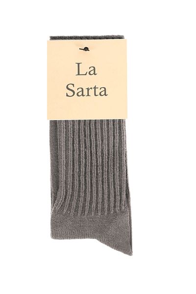 La Sarta Wool Blended Corded Long Socks