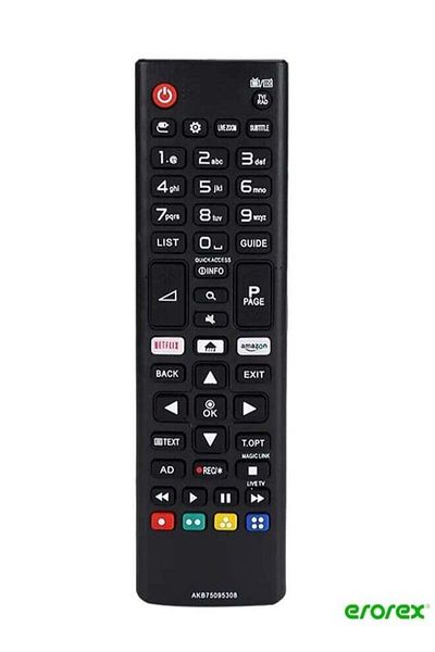erorex Universal Smart Replacement Remote Control AKB75095308 For LG TV LED LCD Black