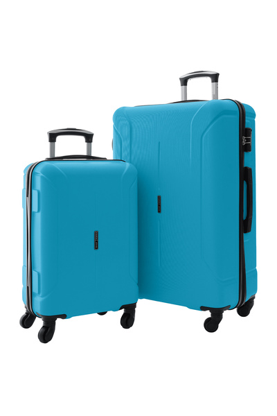 PARAJOHN مجموعة حقائب سفر صلبة مكونة من قطعتين - باللون الأزرق