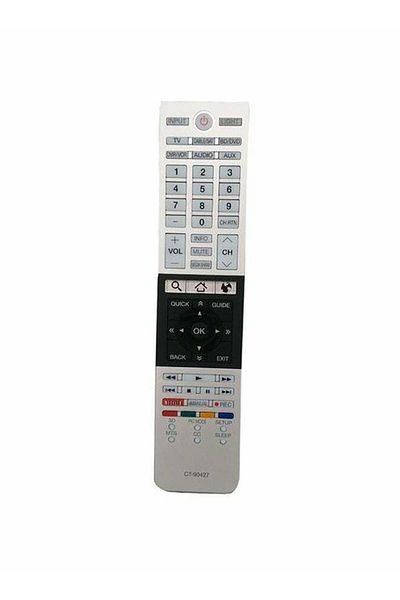erorex Universal Remote Control For Toshiba Smart TVs Black/White