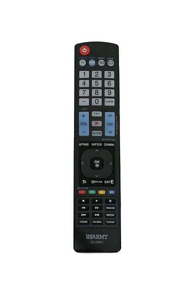 erorex جهاز تحكم عن بعد لتلفزيون LG / مشغل DVD Blu-ray أسود