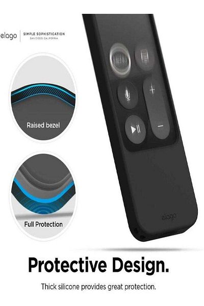 erorex R4 Retro case for Apple TV Siri Remote - Black