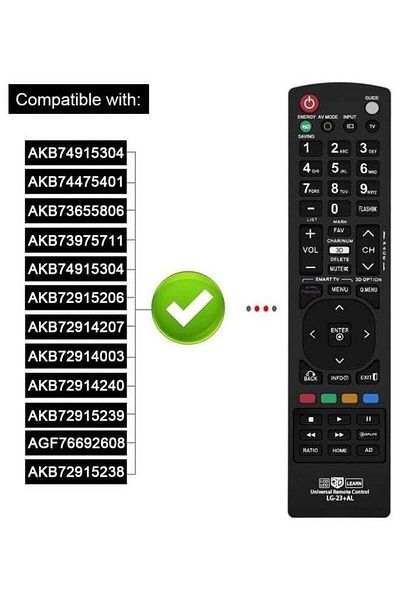 erorex جهاز التحكم عن بعد لأجهزة التلفاز LG باللون الأسود