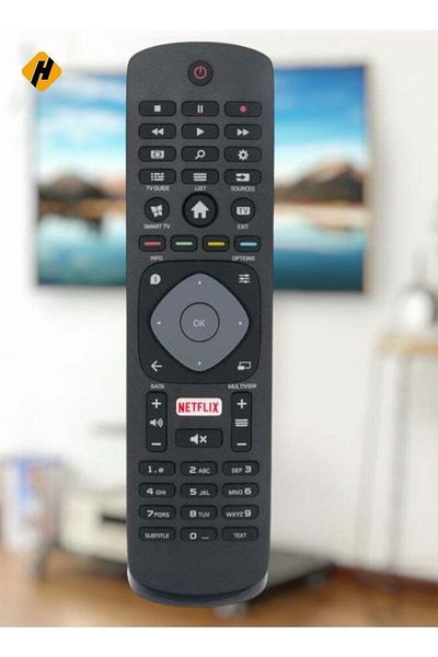 erorex Replacement Philips Television Remote Control Black