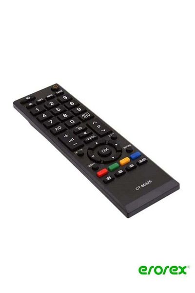 erorex Smart TV Remote Control For Toshiba Black