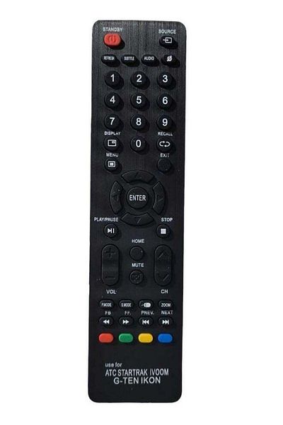 erorex Universal Infrared TV Remote Control Black for Smart ATC TVs