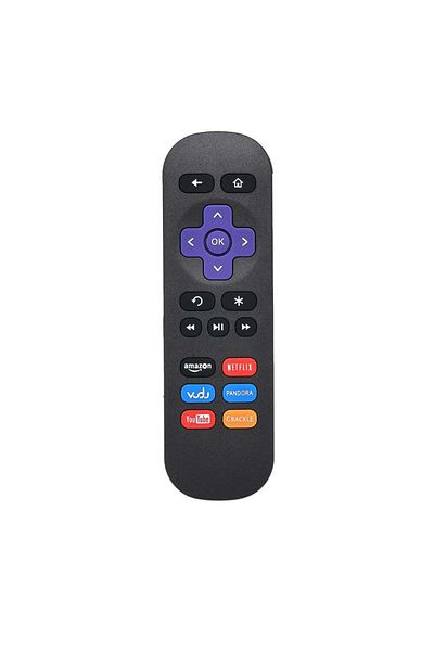 erorex Replacement Streaming Media Player IR Smart Remote Control For Roku 1, 2, 3, 4 LT/HD/XD/XS Black