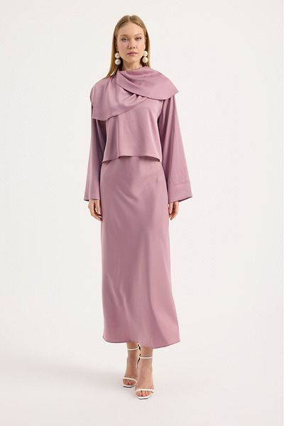 Birgül Bektaş Fusta din satin Dusty Rose