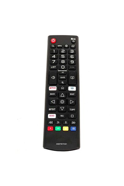 erorex جهاز التحكم عن بعد لشاشة Netflix باللون الأسود