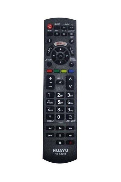 erorex Remote Control For Panasonic Neteflix Screen Black