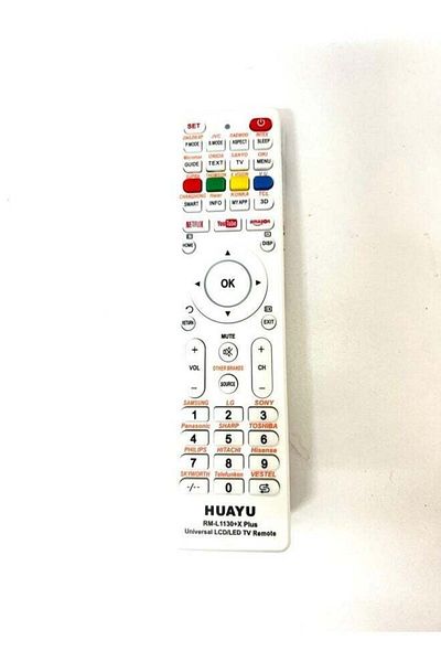 erorex Universal Remote Control For RmL1130+X Plus Tv Lcd Led Hdtv Smart Black