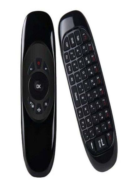 erorex C120 2.4GHz Wireless Voice Air Mouse Keyboard Remote Control for Smart TV PC Black