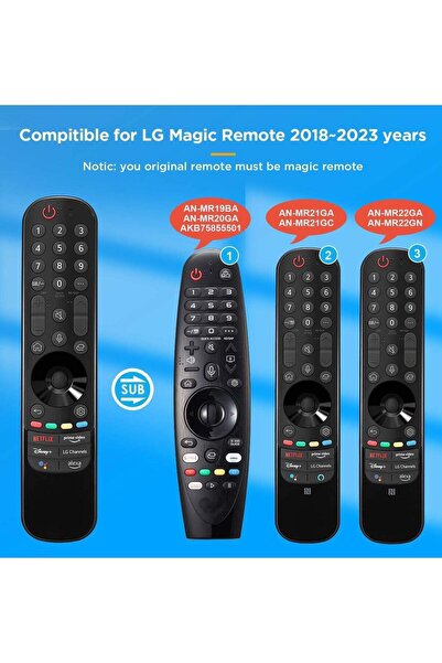 erorex جهاز تحكم عن بعد عالمي An-Mr21Ga - متوافق مع تلفزيونات إل جي الذكية، 4K Led Lcd Oled Uhd Hdtv