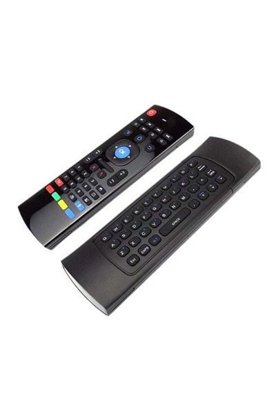 erorex Wireless Remote Control Keyboard With Mic For Android TV Black