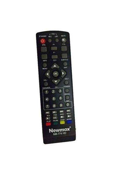 erorex Newmax Satellite Receiver Remote Control Black