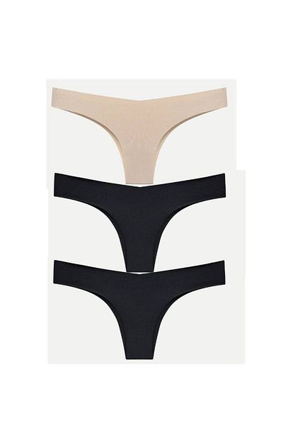 GECKO COLLECTION Γυναικεία εσώρουχα Gecko Laser Cut Brazilian Thong 3 τεμαχίων