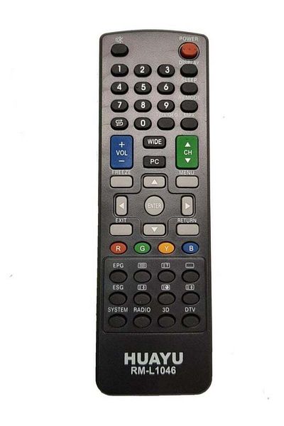 erorex Universal TV Remote Control Black