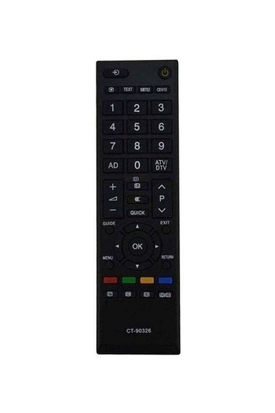 erorex Remote Control For Toshiba Smart LED HD TV Black