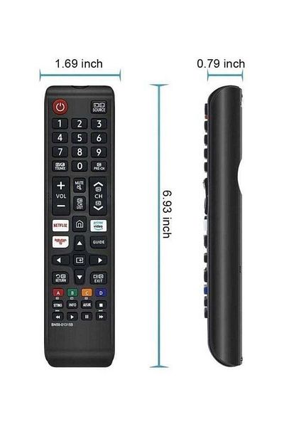 erorex Remote Control For Samsung 4K UHD HDR Crystal QLED Smart TV And UE Quantum Series TV Black