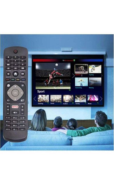 erorex Replacement Remote Control for Philips Smart TV, Compatible