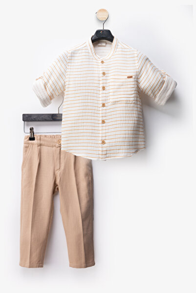 Ofislot Linen Cotton Baby Boy's Suit Double Boy's Suit Baby Boy's Clothing Ba...