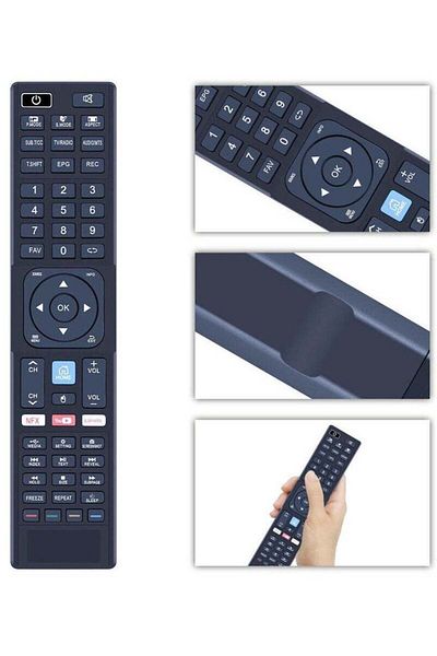 erorex Replacement Remote Control For Dansat Gvc Pro Super General Jvc Telezone Smart Lcd Led Tv