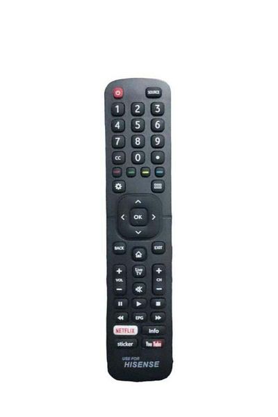 erorex Remote Control For Hisense Smart Lcd Led Black