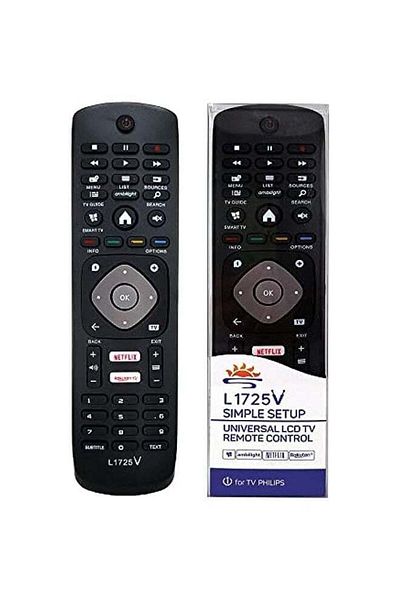 erorex L1725V Replacement Remote Control for Philips Smart LED Tv