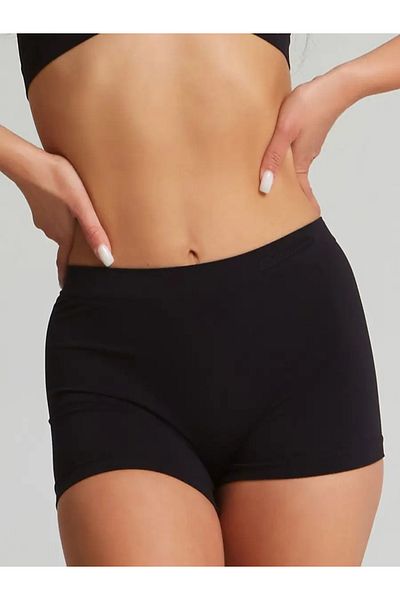 MİSTİRİK Model Moncorno - Chiloți cu corset negru care nu se potrivesc și nu provoacă urme