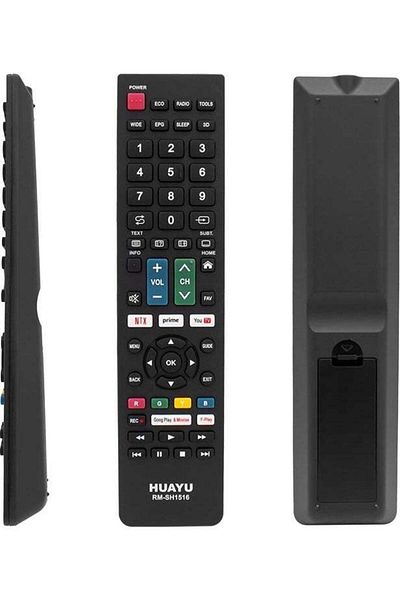 erorex جهاز تحكم عن بعد عالمي من Huayu Kl RM-SH1516 Sharp Netflix Youtube Prime Video للتلفزيون LCD LED مع أزرار