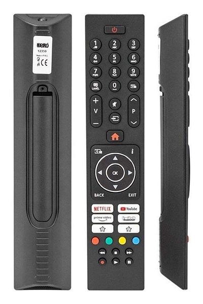erorex جهاز تحكم عن بعد مستطيل الشكل للتلفزيون LCD-LED من Kl Vestel مزود بأزرار Netflix-Video-Youtube-Twitch