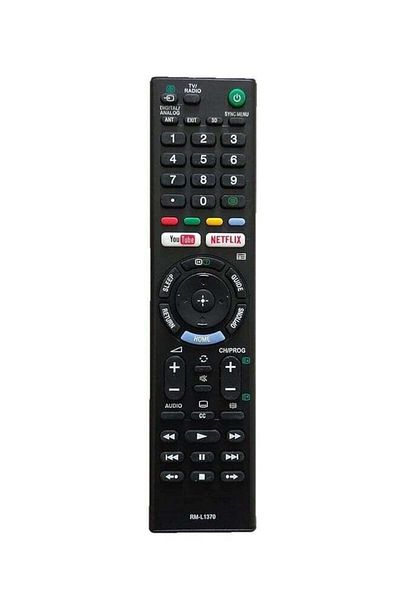 erorex جهاز التحكم عن بعد البديل RM-L1370 للاستخدام مع تلفزيون Sony الذكي LCD LED باللون الأسود