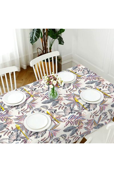 Evim Canvas Authentic Dusty Rose Liquid Proof Stain Resistant Table Cloth
