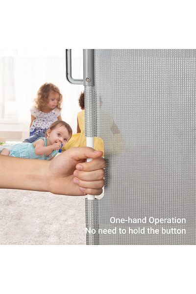 BabySafe Baby Safe Retractable Mesh Gate - Grey
