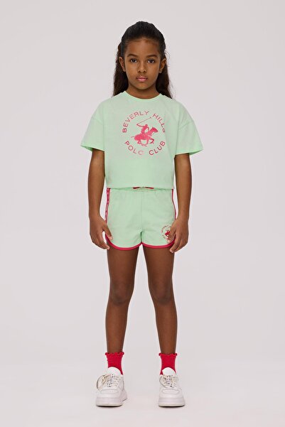 Beverly Hills Polo Club Kız Çocuk Yeşil Şort