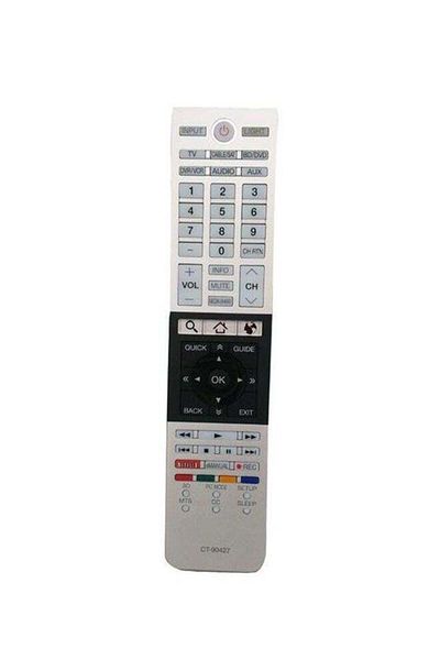 erorex Remote Control For Toshiba Smart TV Beige/Black